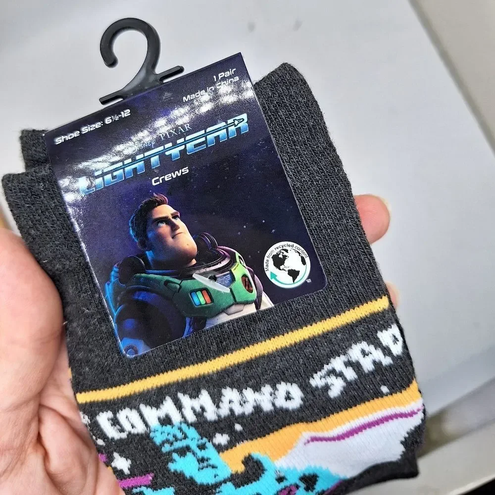 Disney Pixar Buzz Lightyear crew socks